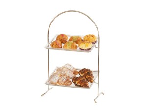 2 Tier 10X14 Bakery Stand-Chrome